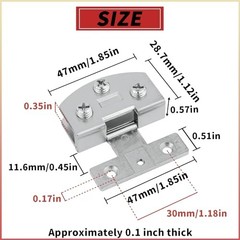 Cabinet Glass Door Hinge,2 Pcs 90 Degrees Frameless Glass Door Hinge
