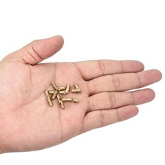 12Pcs Invisible Brass Barrel Hinge 17x4mm Concealed Hinges for Box Cabinet
