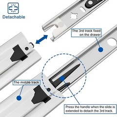 Industrial-Grade 24″ Ball Bearing Drawer Slides – Quiet Soft Close Design