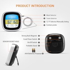 Digital Meat Thermometer for Food Cooking. Waterproof & Instant Read for