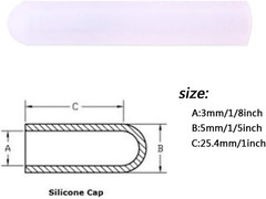 100 Pcs Universal Silicone Dishwasher Rack Tine End Caps Repair Kit Clear 1 Inch