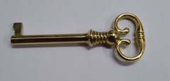 Universal Skeleton Furniture Cabinet Key Lock Polished Solid Brass 2-3/4″ Long