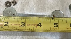 Antique Glass Cabinet, Drawer Pulls Original Vintage Set Of 6