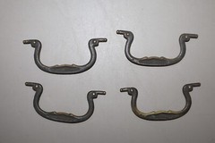 Lot #202 – 4 Vintage Cast Brass Bails – 3″ Centers
