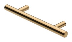 Dark Golden Hollow T Bar Pulls Cabinet Hardware Handles satin brass