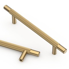 10 Pack 5 Inch(128mm) Champagne Bronze Knurled Kitchen Cabinet Handles, Cabin…