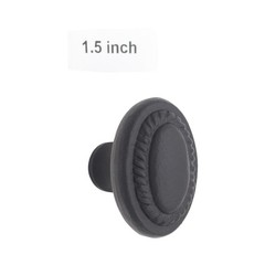 Cast Iron Cabinet Knobs Beaded Rope Design 1.5 Inches