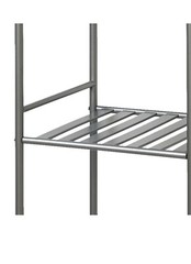 STYLE SELECTIONS 1599745 5-TIER LINEN TOWER SATIN NICKEL FINISH NEW