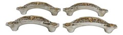 Set Of 4 Western Longhorn Cattle Bull Lace Concho Drawer Cabinet Bar Pulls 6″L
