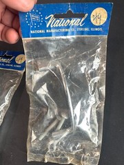 (3) Vintage MCM National Cabinet USA Handle Drawer Pull 219 Chrome Finish N.O.S