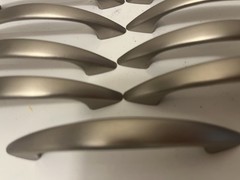 13 Pc Satin Nickel Flat Arch 3.5” Center Cabinet Pulls Handles Silver Very Nice