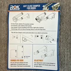 40-PACK ROK HARDWARE SCD103 SOFT CLOSE DAMPER W/SCREWS FOR CABINET DOORS NICKEL