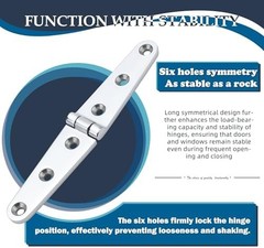 SHENGHUISS Boat Door Hinge Strap Marine Hatch Hinge Stainless Steel 316 6 Hol…