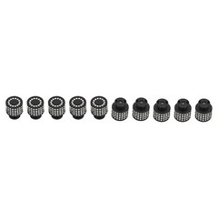 Lot of 10 Black Cabinet Knobs Drawer Kitchen Dresser Furniture Door Handle Pulls
