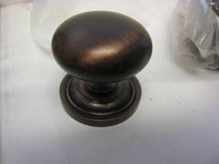 3 JVJ Hardware Oil Rubbed Bronze Plymouth Knob Old World Collection 1-1/2″