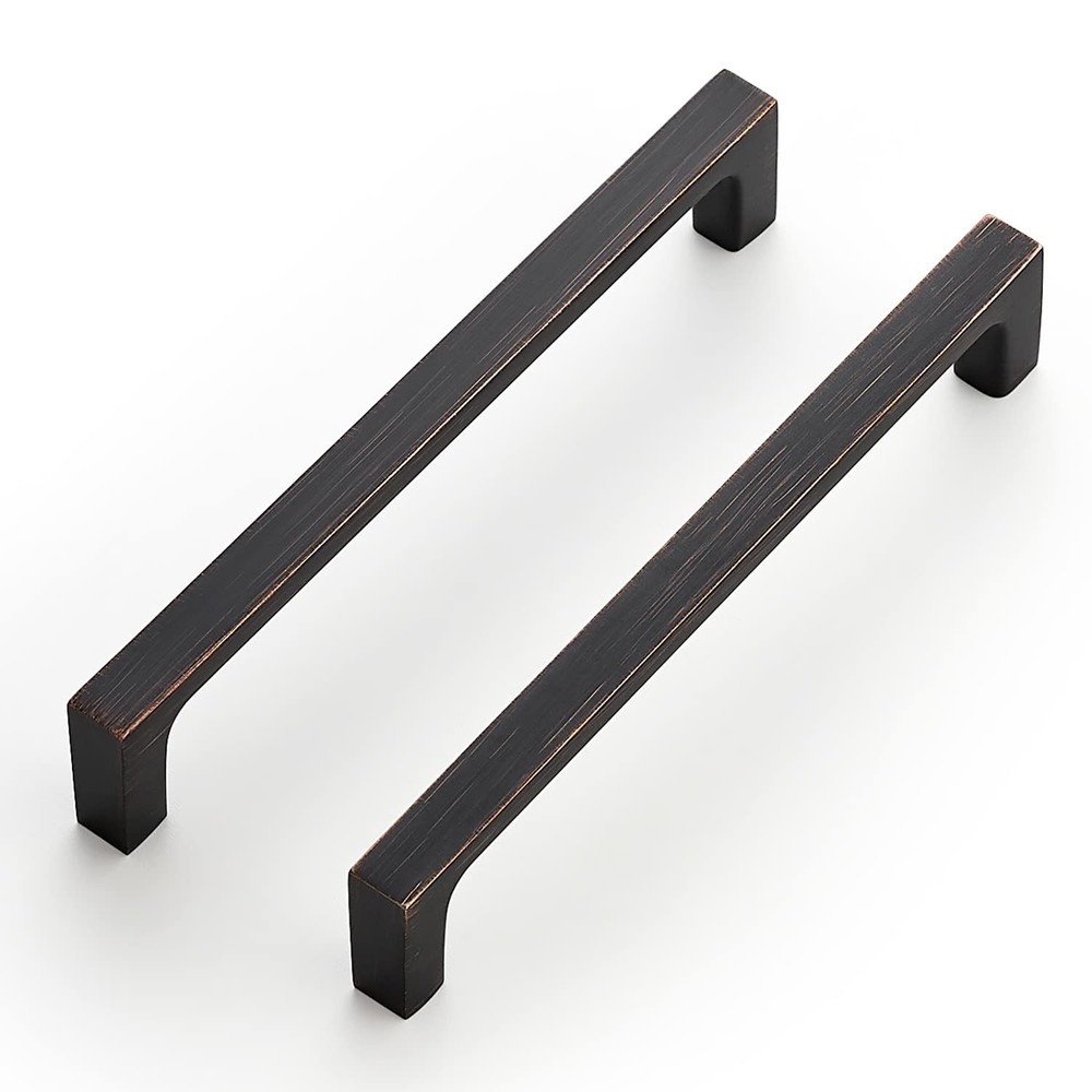 10 PCS 5 Inch Square Cabinet Handles Oil Rubbed Bronze Drawer Pull Hardware