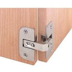 Hafele America 343.90.710 Pie-Cut Corner Cabinet Hinge, 78 Degree Silver