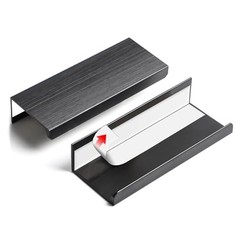 5 Pack self Adhesive Cabinet pulls 3 inch Stick 3-1/8 Inch 8850-Black Brushed