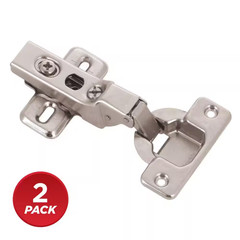 (2-Pack) Clip Series 35 Mm Spring Closing Half Overlay for Frameless Cabinet Hin