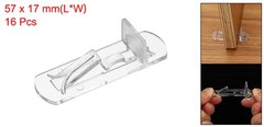 16Set Clear Plastic Locking Shelf Pins Fits 5mm Peg Hole 16mm Thick