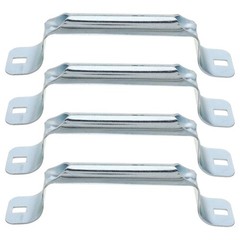 4Pcs Metal Garage Door Handles Zinc Alloy Pulls Ergonomic Silver Outdoor Handles