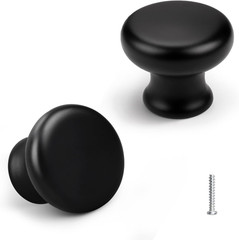 5 Pack Modern Cabinet Knobs – 32Mm (1.26″) Diameter, 22Mm (0.87″) Height, Plasti