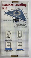 Cabinet Leveling Kit For Large Cabinets Includes 4 Triangular Plates Adjusts 2”