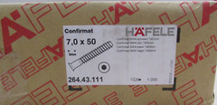 1000 PCS Heavy Duty 7 x 50mm Black Hafele Confirmat Assembly Screws 10mm Head