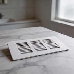80mm Silver Aluminum Ventilation Grille for Cabinets Wardrobes and Doors