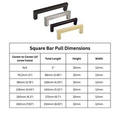 Round Knob Square Bar Pull Handle Kitchen/Bath Cabinet Hardware Matte Gold Brass