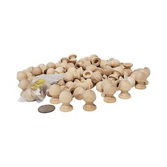 Sova Enterprises #24660 Paintable Unfinished Wood Dowel Cap 100 pcs Single Hole