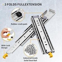 YENUO Locking Heavy Duty Drawer Slides Full Extension 12–60 Inch 500 LB | Sid…