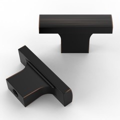 10 Pack 2 inch Oil Rubbed Bronze Cabinet Knobs Single Hole Kitchen Drawer Pulls