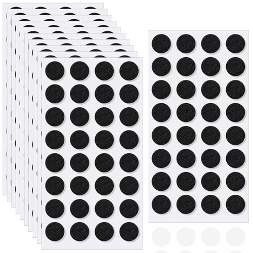 Nogeqi 320PCS Small Felt Pads, 3/8″ Round Felt Dots with Adhesive Backing,