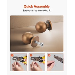 12Pack Cabinet Knobs,0.98in Zinc Alloy Drawer Pulls Door Handles Round w/ Screws