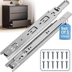 12 Inch Drawer Slides 1 Pairs (2pcs) Side Mount Rails -Heavy Duty Full Extension