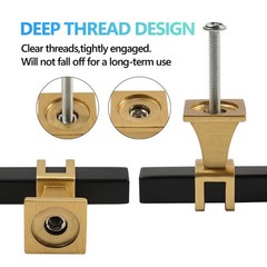 Cabinet Pulls Matte Black and Gold Cabinet Handles, 2 Pack 3 Inch Kitchen Doo…