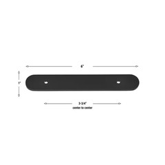 6 In. Rounded Cabinet Backplate 3-3/4 In. Center to Center, 6343-96-MB