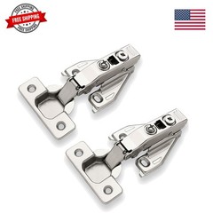 2 PCS Full Overlay Soft Close Cabinet Hinges for Kitchen Cabinets – 105° Face…