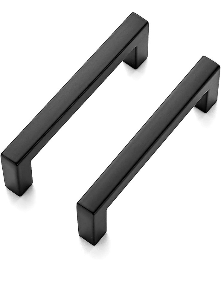 Ravinte 30 Pack Solid 3 Inch Center to Center Slim Square Bar Drawer Handles