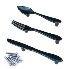 3 PCS Spoon Fork Knife Kitchen Cabinet Drawer Door Pull Handles 3 Inch