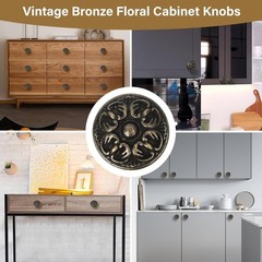 10x Euro Style Antique Brass Kitchen Cabinet Knobs Pull – Vintage Drawer and Dre