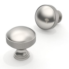 10 PCS 11/5 Inch 30mm Brushed Satin Nickel Knurled Cabinet Knobs Single Hole