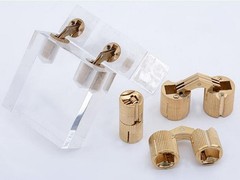 16mm Brass Barrel Hinges 12 Pcs Hidden Invisible Cabinet Furniture Hinges