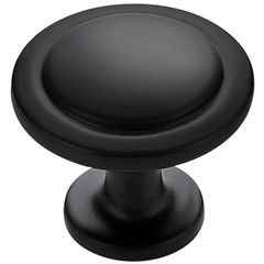 1-1/4″ Matte Black Cabinet Knobs – 30 Count