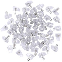 5 mm Clear Shelf Support Pegs Cabinet Clips Holder Plastic Bookcase Self-Lock…