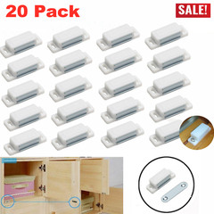20 X Magnetic Cabinet & Door Latch/Catch Closures Kitchen Cabinet Cupboard White