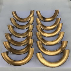 Lot of 12 Vintage Brass MCM Cabinet Drawer Pulls Half Circle Style Design