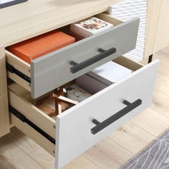 Matte Black Square Modern Cabinet Handles Pulls Kitchen Drawer Stainless Steel