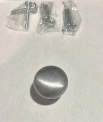 Lot of 20 Drawer Cabinet Knobs Pulls Hardware Round Metal Brushed Nickel